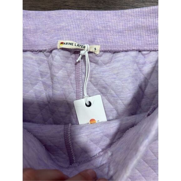 NWT NEW Marine Layer Corbet Lavender Quilted Drawstring Joggers Size S - Picture 15 of 16